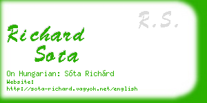 richard sota business card